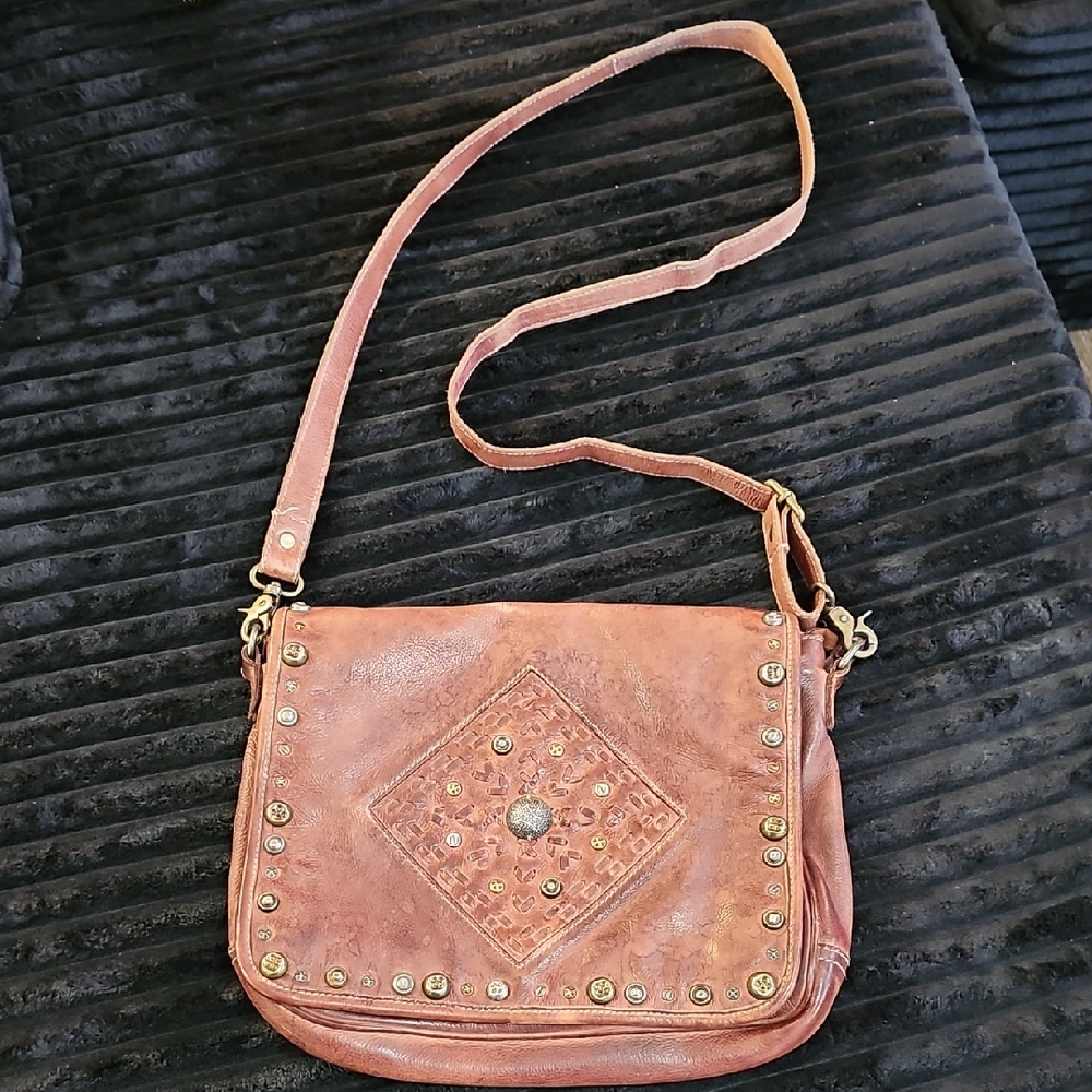 Old Trend Studded Leather Crossbody Bag